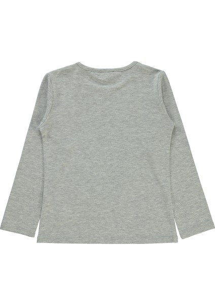 Kız Çocuk Sweatshirt 6-9 Yaş Melanj Grimelanj