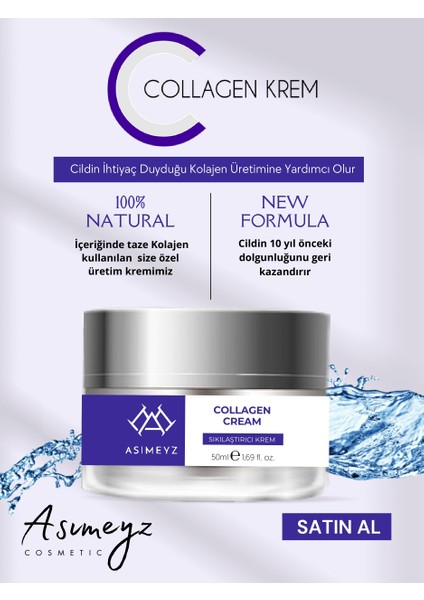 Yaşlanma Karşıtı Kolajen Krem, Anti-Aging, Kırışık Karşıtı, Sıkılaştırıcı, Onarıcı,collagen 50ML fiyatları