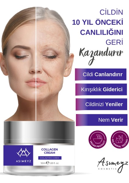 Yaşlanma Karşıtı Kolajen Krem, Anti-Aging, Kırışık Karşıtı, Sıkılaştırıcı, Onarıcı,collagen 50ML modelleri