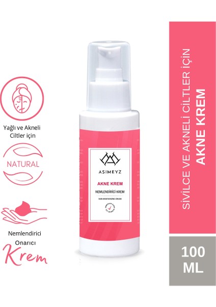 Sivilce Önleyici ve Sivilce Karşıtı Akne Siyah Nokta Giderici Nemlendirici Krem Anti-Acne 150 ml
