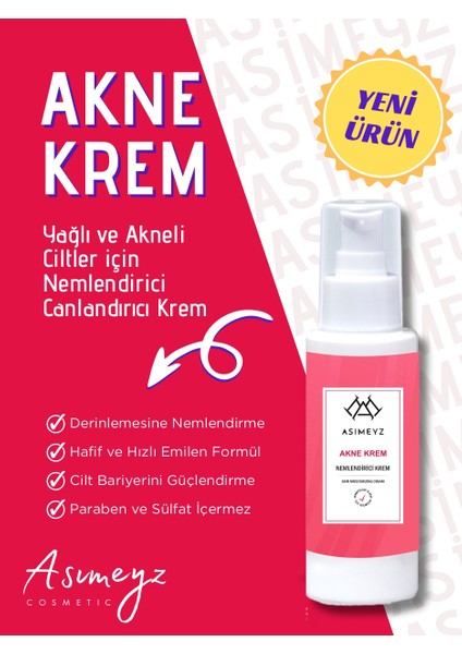 Sivilce Önleyici ve Sivilce Karşıtı Akne Siyah Nokta Giderici Nemlendirici Krem Anti-Acne 150 ml