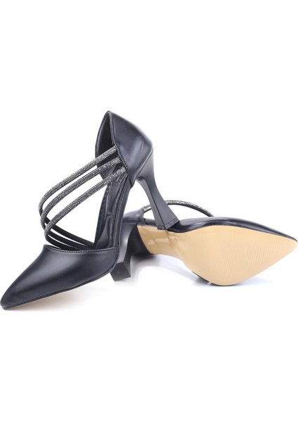 3560 Kadın 9 cm Topuklu Taşlı Stiletto Ayakkabı indirimleri