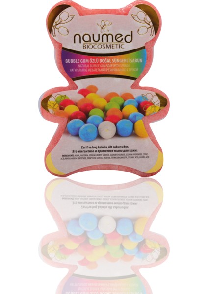 Bubble Gum Özlü Doğal Ayıcıklı Süngerli Sabun