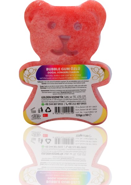 Bubble Gum Özlü Doğal Ayıcıklı Süngerli Sabun fiyatları
