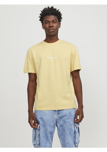 O Yaka Regular Fit Açık Sarı Erkek T-Shirt 12240121 fiyatları