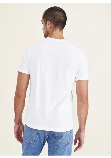 Bisiklet Yaka Slim Fit Beyaz Erkek T-Shirt A1103-0167 fiyatları