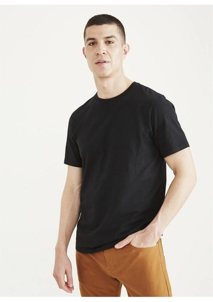 Bisiklet Yaka Slim Fit Siyah Erkek T-Shirt A3143-0001