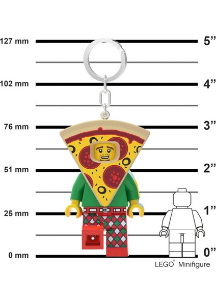 Ledlite 4006036 Iconic Pizza Guy Costume LED Key Chain modelleri