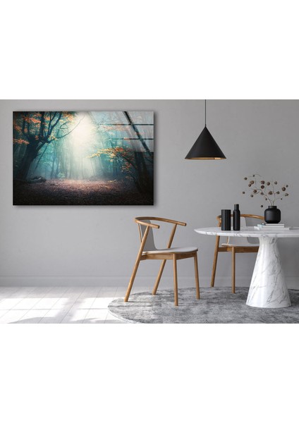 Orman Manzarası Temperli Cam Duvar Tablosu modelleri