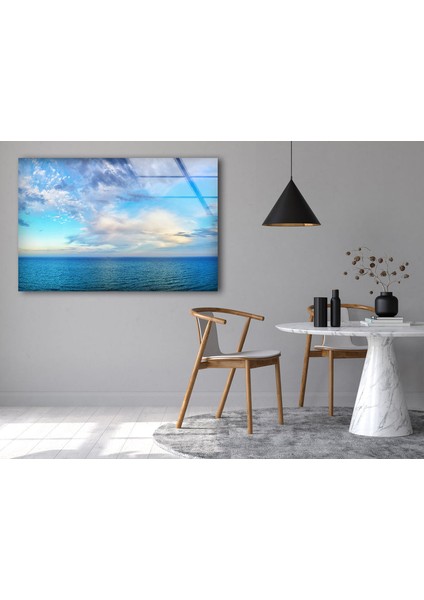 Güzel Deniz Manzarası Temperli Cam Duvar Tablosu modelleri