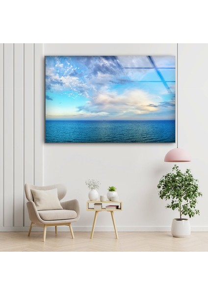 Güzel Deniz Manzarası Temperli Cam Duvar Tablosu indirimleri