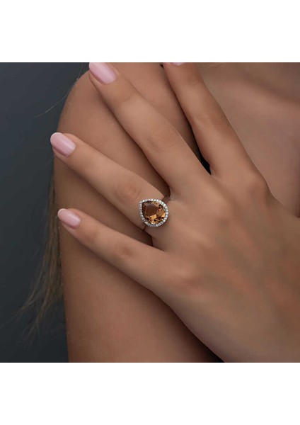 Gümüş Zultanit Damla Kadın Yüzük SL6277