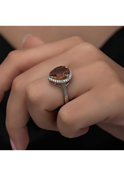 Gümüş Zultanit Damla Kadın Yüzük SL6277 indirimleri