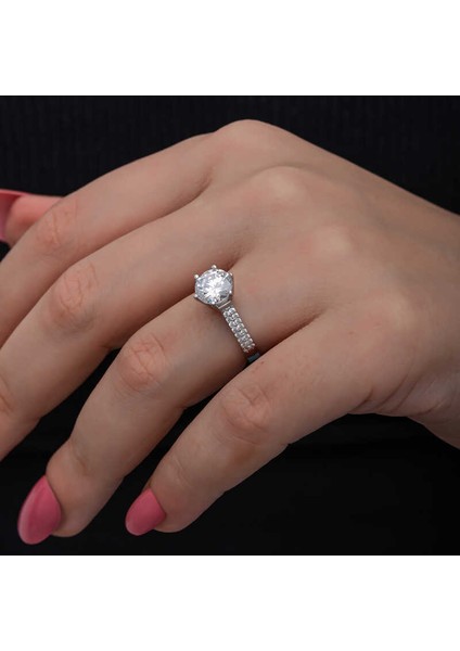 Gümüş Tek Taş Kadın Yüzük SL6874 fırsatları