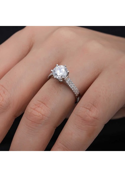 Gümüş Tek Taş Kadın Yüzük SL6874 indirimleri