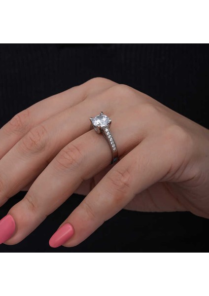 Gümüş Tek Taş Kadın Yüzük SL6875 fırsatları