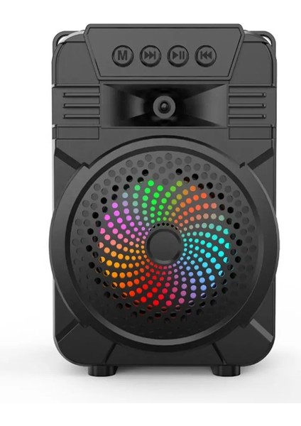 ZQS1431 Rgb Ledli Fm Radyolu USB ve Mikrofon Girişli 4 Inç 8W Bluetooth Hoparlör