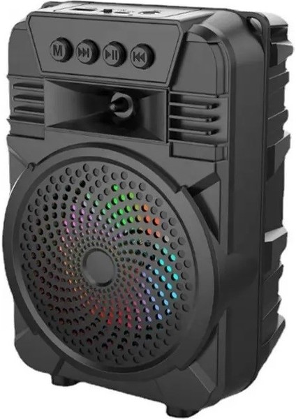 ZQS1431 Rgb Ledli Fm Radyolu USB ve Mikrofon Girişli 4 Inç 8W Bluetooth Hoparlör