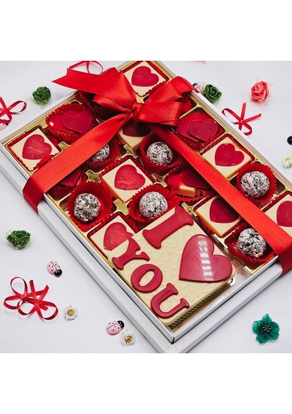Sevgiliye Aşk Temalı Trüf ve Figür Spesiyal Çikolata fiyatları