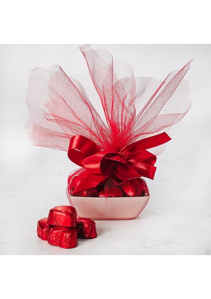 Sevgiliye Cam Kase Yaldızlı Çikolata modelleri