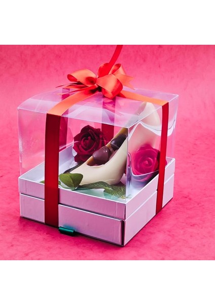 Sevgiliye Topuklu Ayakkabı Figürlü Büyük Spesiyal Çikolata Kutu