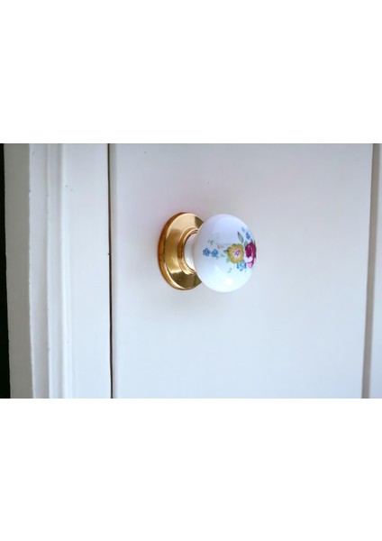 Gül Gerçek Porselen Gold Düğme Kulplar Mobilya Mutfak Dolabı Çekmece Dolap Kapak Kulpu Kulbu Altın indirimleri