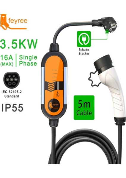 Ev Tipi Mobil Taşınabilir Type2 Ev Şarj Cihazı modelleri