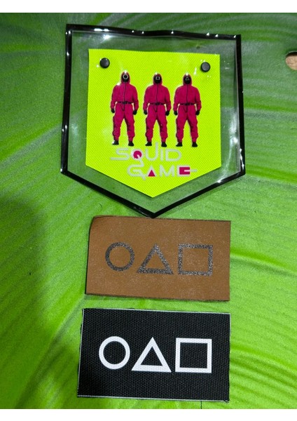 12X11 cm 3 Lü Squıd Game Arma Yama Dikiş Aksesuarı