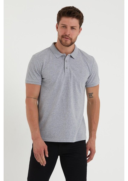 Erkek Regular Fit Polo Yaka 3lü T-Shirt Beyaz-Gri-Siyah fiyatları