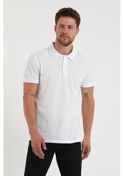 Erkek Regular Fit Polo Yaka 3lü T-Shirt Beyaz-Gri-Siyah modelleri