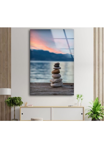 Dengeli Taşlar Temperli Cam Duvar Tablosu modelleri