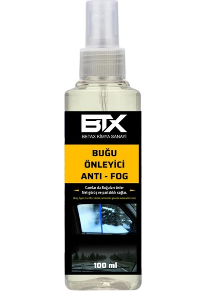 2 Adet Buğu Önleyici Sprey 100 Ml(Araç-Kask-Gözlük-Ev-Işyeri Camı Buğu Önleyici)