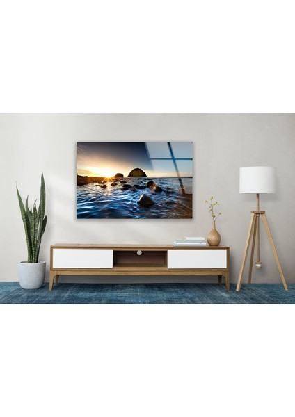 Gün Batımı Manzarası Temperli Cam Duvar Tablosu fiyatları