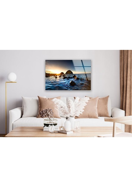Gün Batımı Manzarası Temperli Cam Duvar Tablosu modelleri