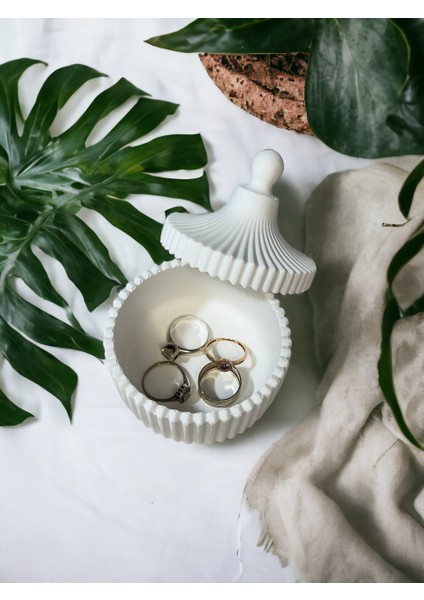 Kapaklı Kutusu, Çizgili Kutusu, Organizer, Takı Kutusu