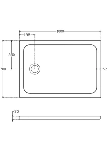 Flat Duş Teknesi 70X100