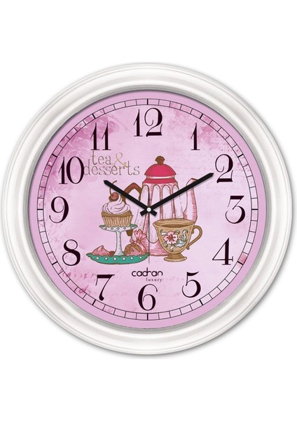 Tekno Trust Luxury Dekoratif Camlı Mutfak Duvar Saati CDX047