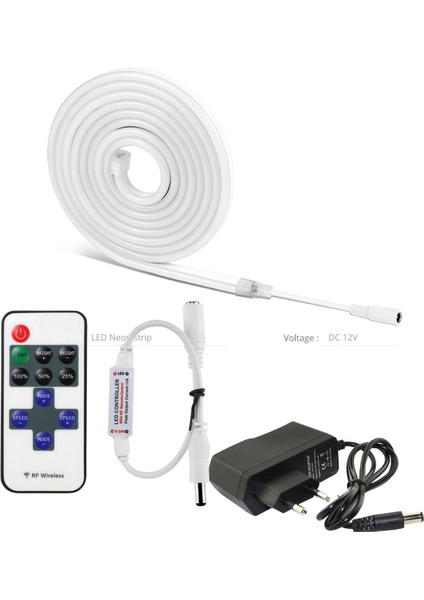 Neon LED Şerit Seti 5 Metre Gün Işığı Kumandalı ve Adaptör fiyatları