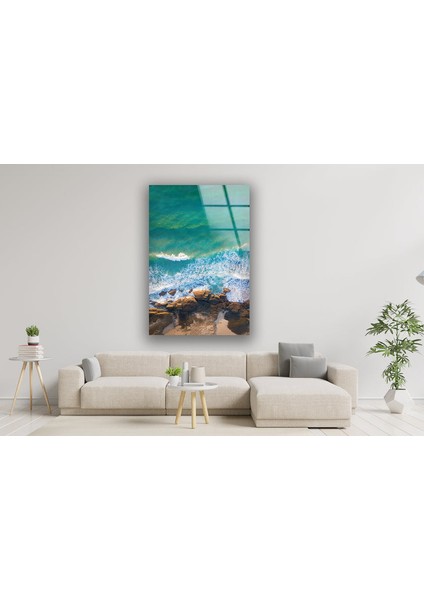 Deniz Dalgaları Cam Duvar Tablosu fiyatları