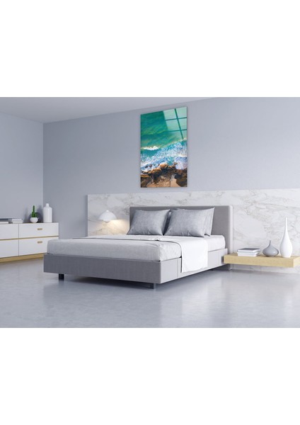 Deniz Dalgaları Cam Duvar Tablosu modelleri