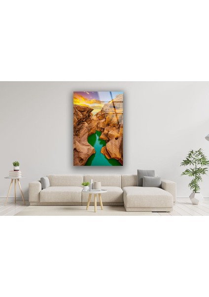 Kanyon Temperli Cam Duvar Tablosu