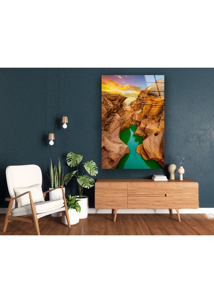 Kanyon Temperli Cam Duvar Tablosu modelleri