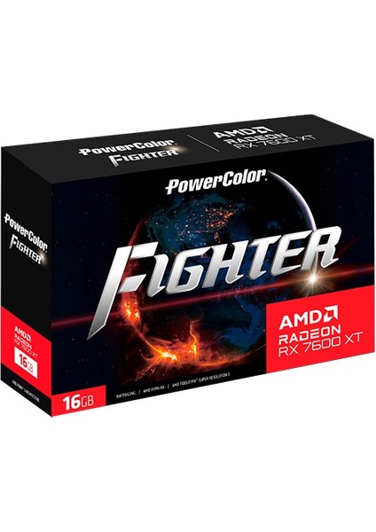 Powercolor Fıghter RX7600XT 16G-F Gddr6 128BIT