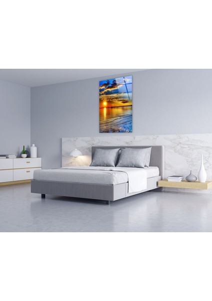 Gün Batımı Manzarası Temperli Cam Duvar Tablosu indirimleri