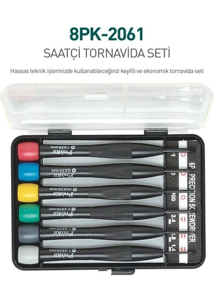 8PK-2061 Saatçi Tornavida Seti