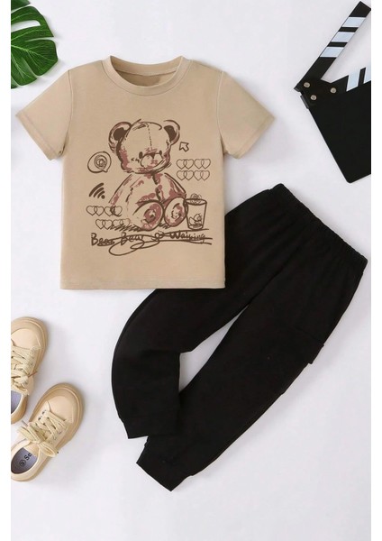 Only Trendwear Çocuk Bear Bear Alt - Üst Eşofman Takımı