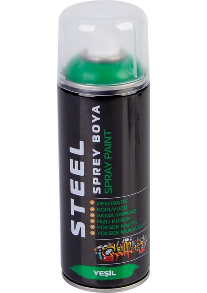 Steel Sprey Boya Yeşil 400 ml