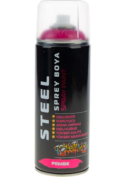 Steel Sprey Boya Pembe 400 ml