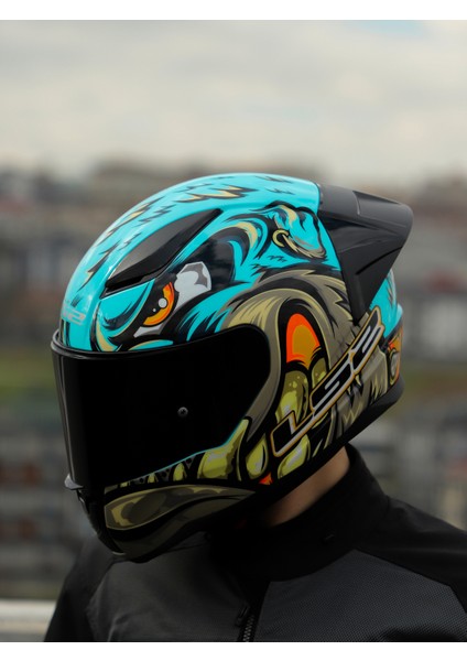 Rapıd 2 Race Neo Mavi-Mor Kask