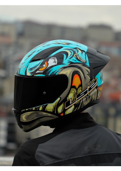 Rapıd 2 Race Neo Mavi-Mor Kask